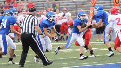 Michael Jones heads to the end zone. (Photo by Kevin Nagle)
