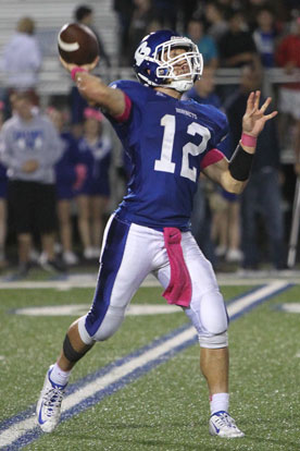 Quarterback Brandan Warner accounted for 253 yards of total offense. (PHoto by Rick Nation)