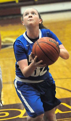 Paige Adams looks to score. (Photo by Kevin Nagle)