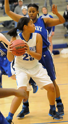 Raven Loveless finished with a game-high seven rebounds. (Photo by Kevin Nagle)