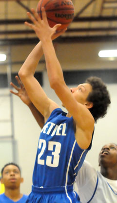 Alex Blair scores inside. (Photo by Kevin Nagle)