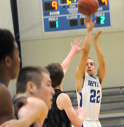 Jordan Walker launches a jumper. (Photo by Kevin Nagle)