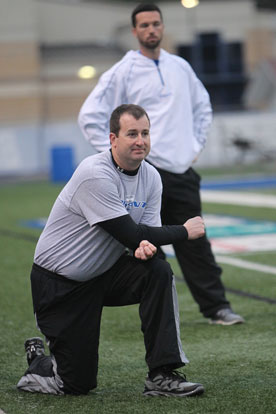 Bryant head coach Jason Hay and assist Clint Shadwick. (Photo by Rick Nation)