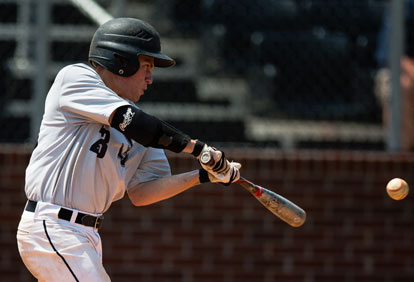 Connor Tatum takes a cut that he lined to third during Thursday's game. (Photo by Brian Davidson)