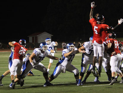 Hayden Ray kicked a pair of field goals in Friday's victory. (Photo by Rick Nation)