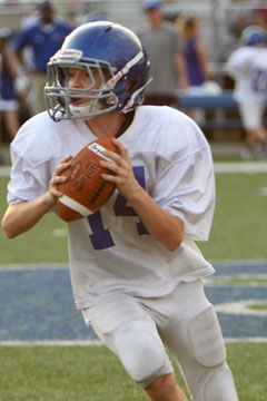 Bryant White quarterback Aiden Adams. (Photo by Rick Nation)