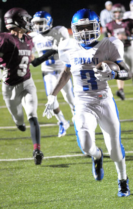 Bryant's Keethan Hudson (3) scores. (Photo by Kevin Nagle)