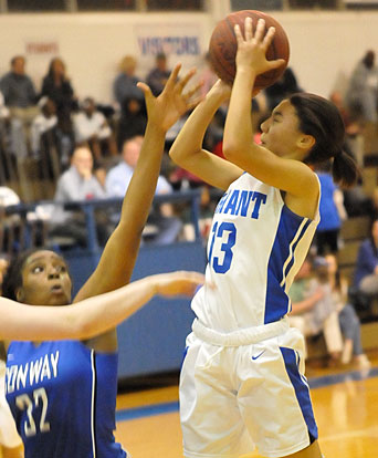 Raija Todd goes up for a shot. (Photo by Kevin Nagle)