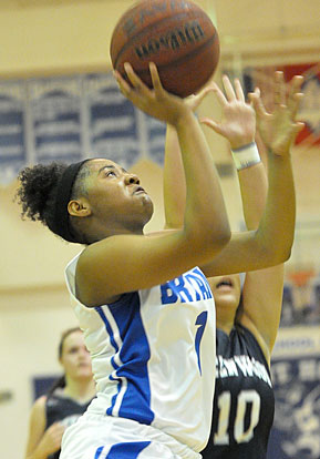 Deja Reyford goes up for a shot. (Photo by Kevin Nagle)