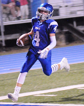 River Gregory steps into the end zone at the end of his 67-yard touchdown run. (Photo by Kevin Nagle)