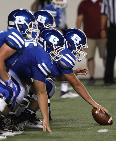 The Bryant offensive line. (Photo by Rick Nation)