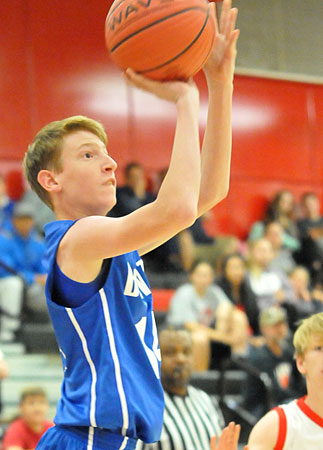 Clay Curtis eyes the basket. (Photo by Kevin Nagle)