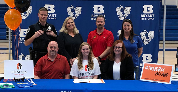 Bryant's Tennison signs to continue education, swimming at Hendrix ...